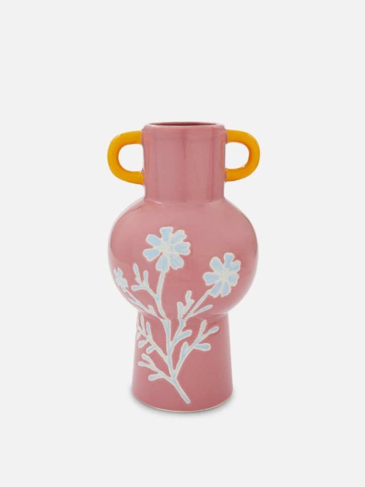 Le vase en céramique motif fleur aux coloris pastel par Primark